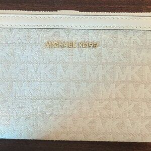 Michael Kors Jet Set Travel Double Zip Wristlet - Vanilla